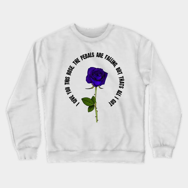 Roses Purple, white Crewneck Sweatshirt by SpaceCityRecords